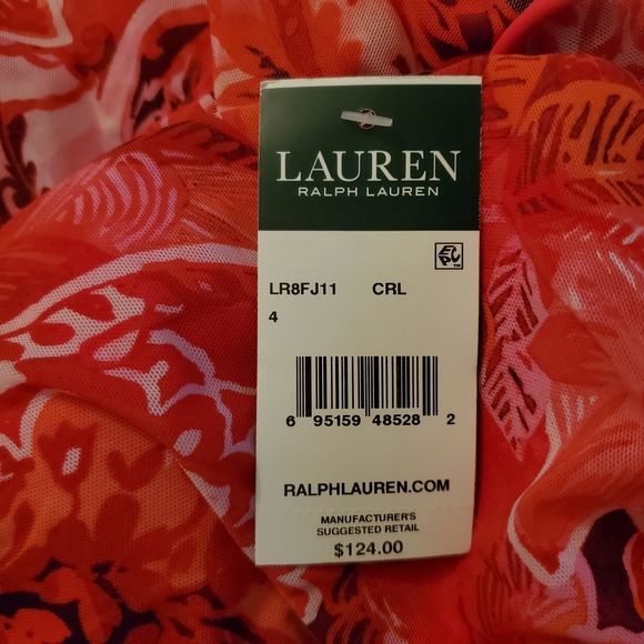 RALPH LAUREN Flyaway Strapless Swimsuit size 4